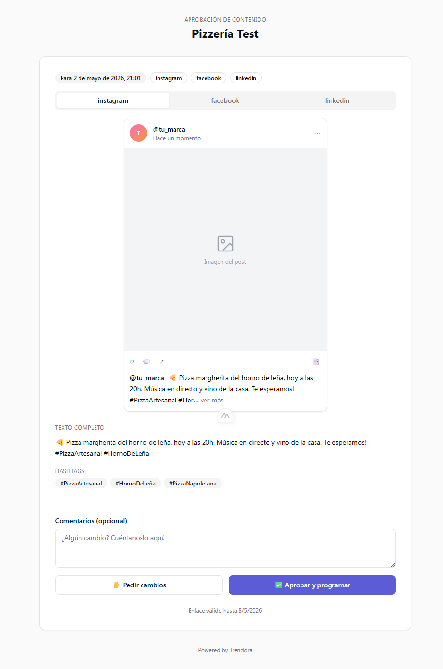 Captura de Apruébalo en un clic